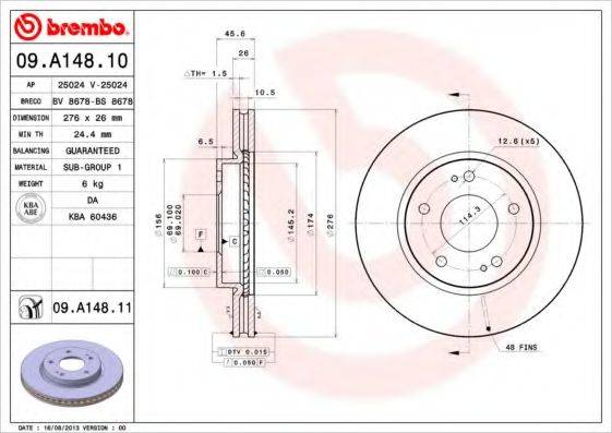 BREMBO 09.A148.10