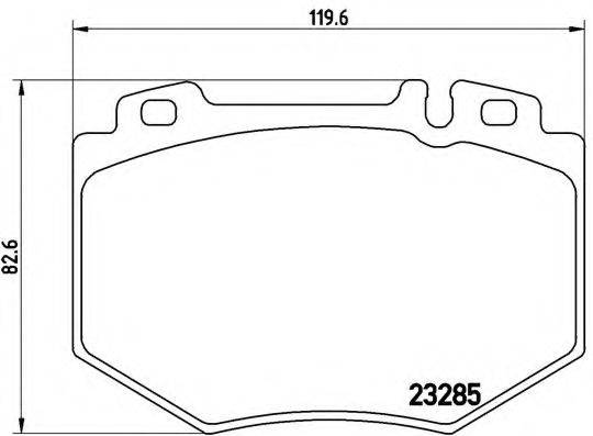 BREMBO 23285 Комплект гальмівних колодок, дискове гальмо