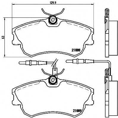 BREMBO 21888 Комплект гальмівних колодок, дискове гальмо