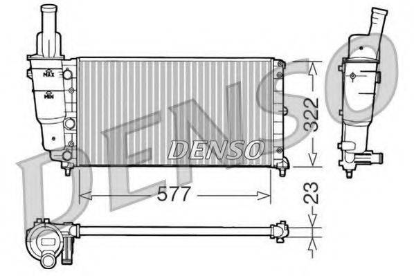 DENSO DRM09096 Радіатор, охолодження двигуна