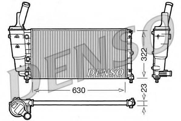 DENSO DRM09097 Радіатор, охолодження двигуна