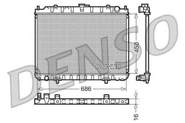 DENSO DRM46023 Радіатор, охолодження двигуна