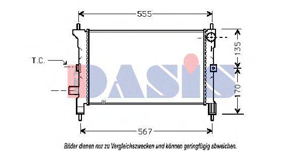 AKS DASIS 02002081 Радіатор, охолодження двигуна