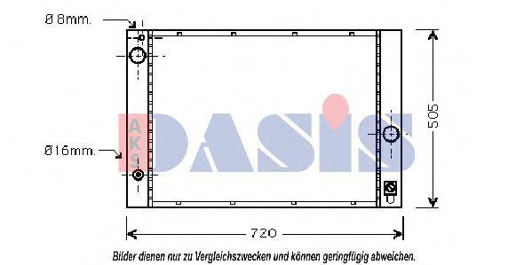 AKS DASIS 052004N Радіатор, охолодження двигуна