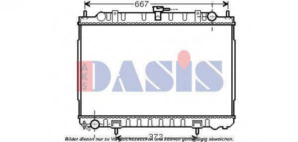 AKS DASIS 070122N Радіатор, охолодження двигуна