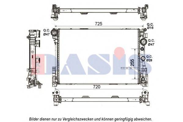 MERCEDES-BENZ 2045001403 Радіатор, охолодження двигуна