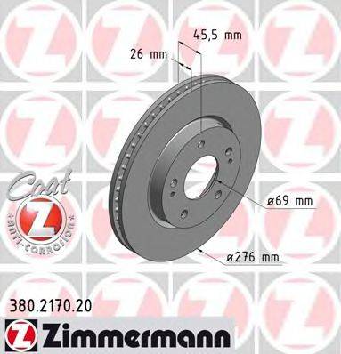 ZIMMERMANN 380217020 гальмівний диск