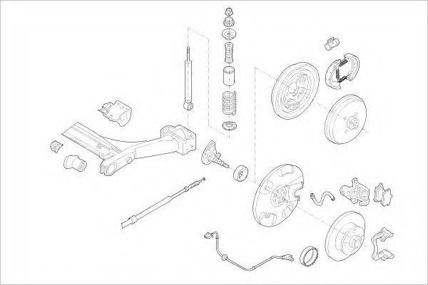 DELPHI VW03938R Підвіска колеса