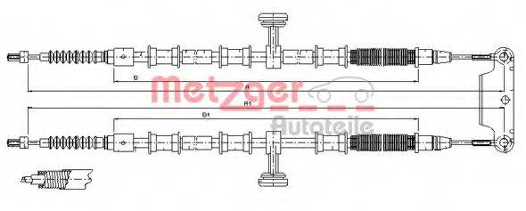 OPEL 932181109 Трос, стоянкова гальмівна система