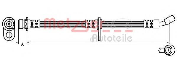 METZGER 4115198 Гальмівний шланг