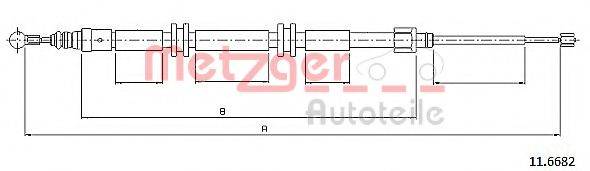 RENAULT 8200577789 Трос, стоянкова гальмівна система