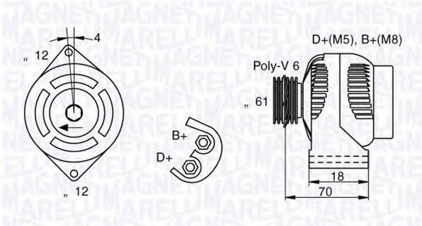 MAGNETI MARELLI 063377032010 Генератор