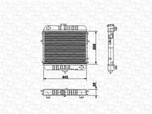 MAGNETI MARELLI 350213573000 Радіатор, охолодження двигуна