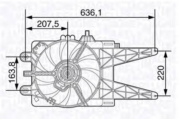 MAGNETI MARELLI 069422479010 Вентилятор, охолодження двигуна